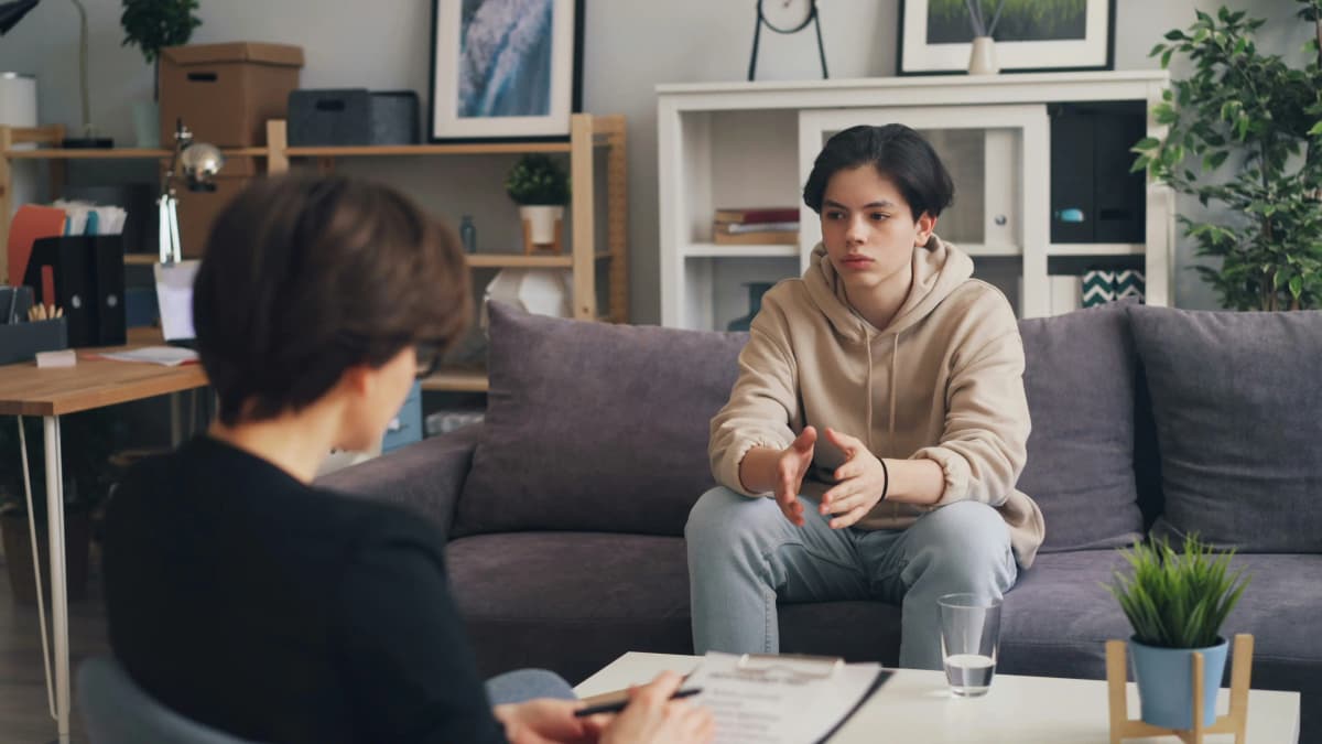 Counselor and client